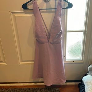 Lavender plunge dress